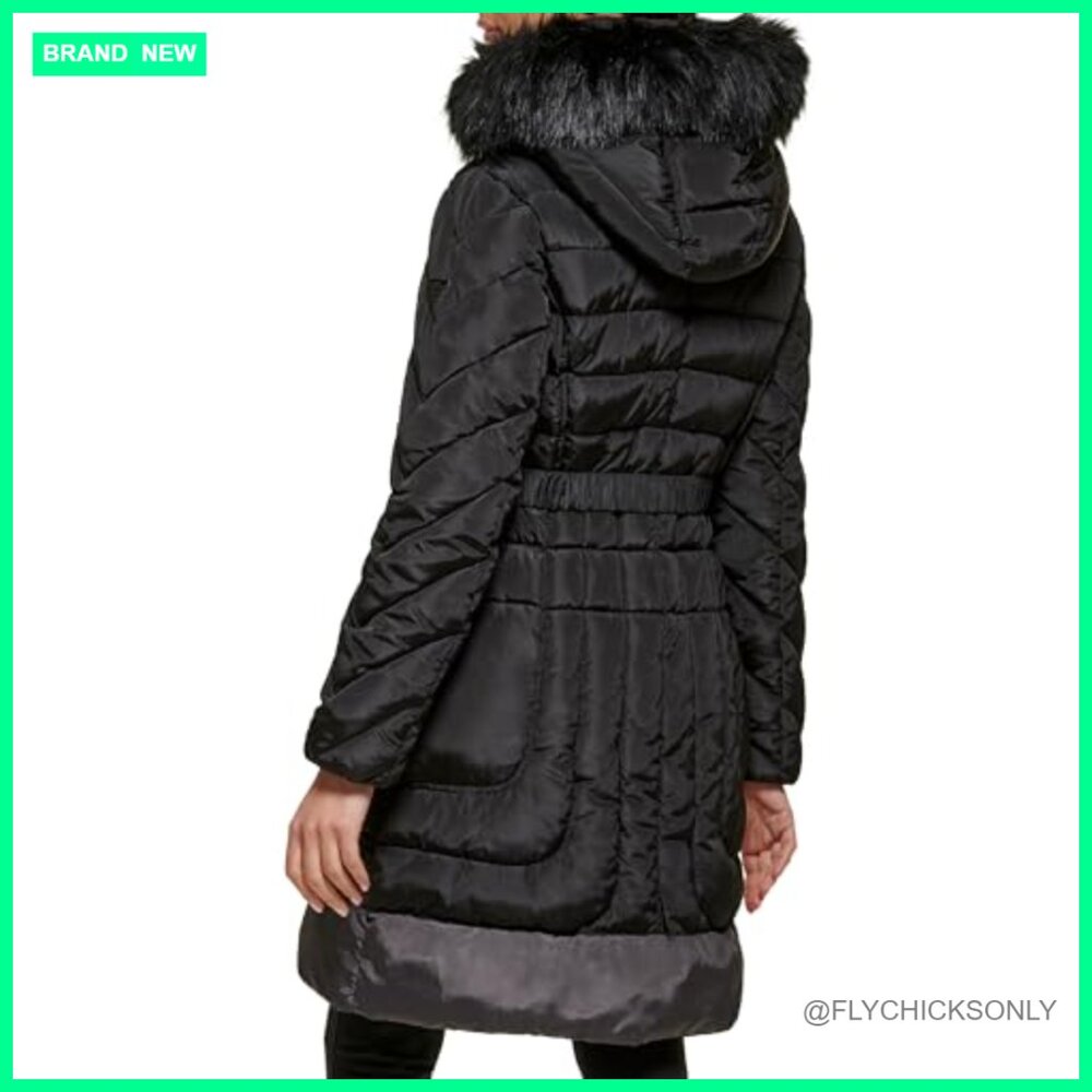 Midweight Puffer Jacket, Polyester, Hooded, Water… - image 4